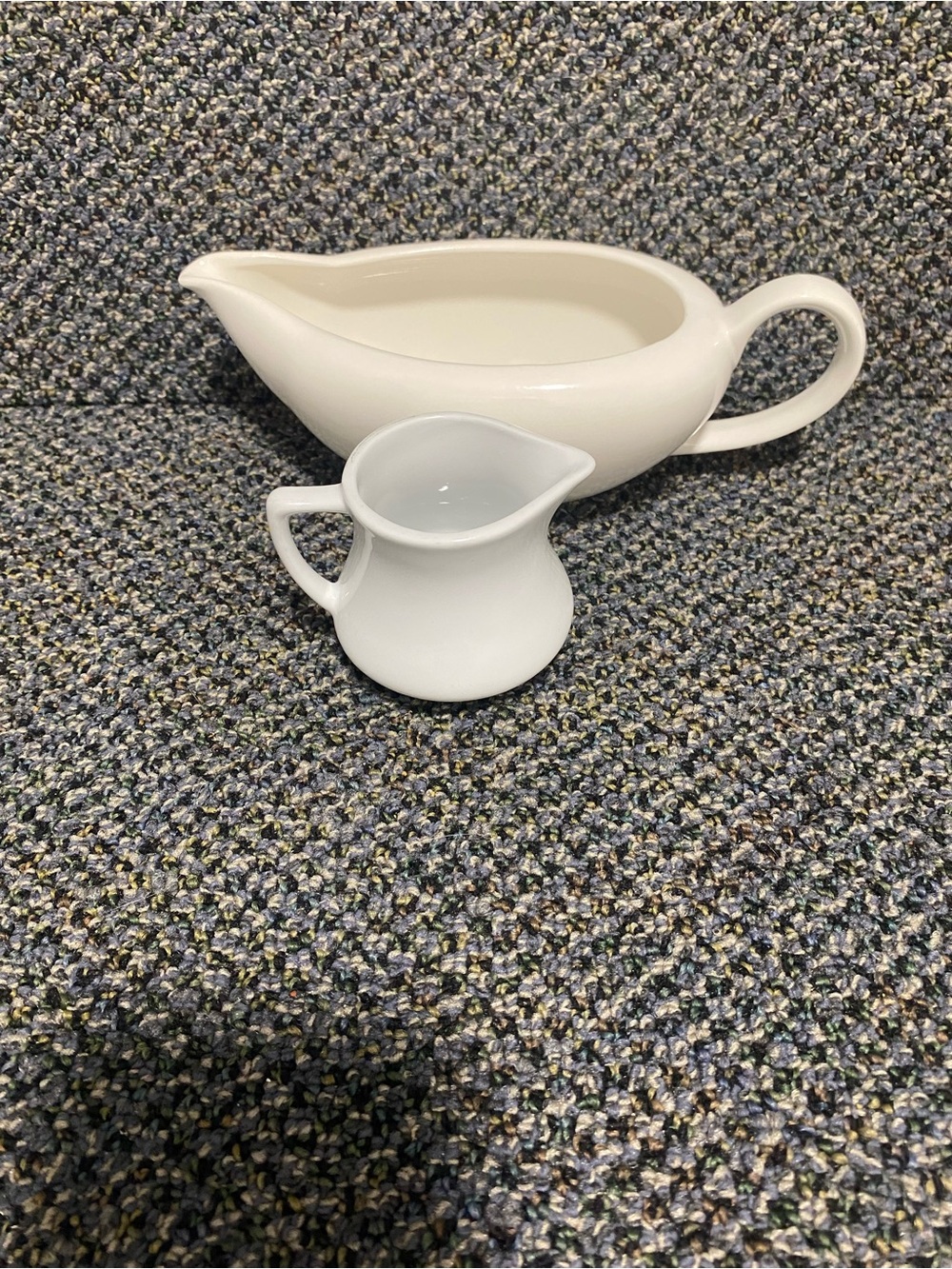 White Ceramic Gravy Boat and Mini Gravy Boat - or whatever you want!